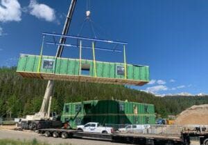 module being craned into place