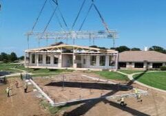 OMC utilized modular construction techniques to manufacture two brand new permanent 6,400-square-foot modular buildings, each housing six classrooms.