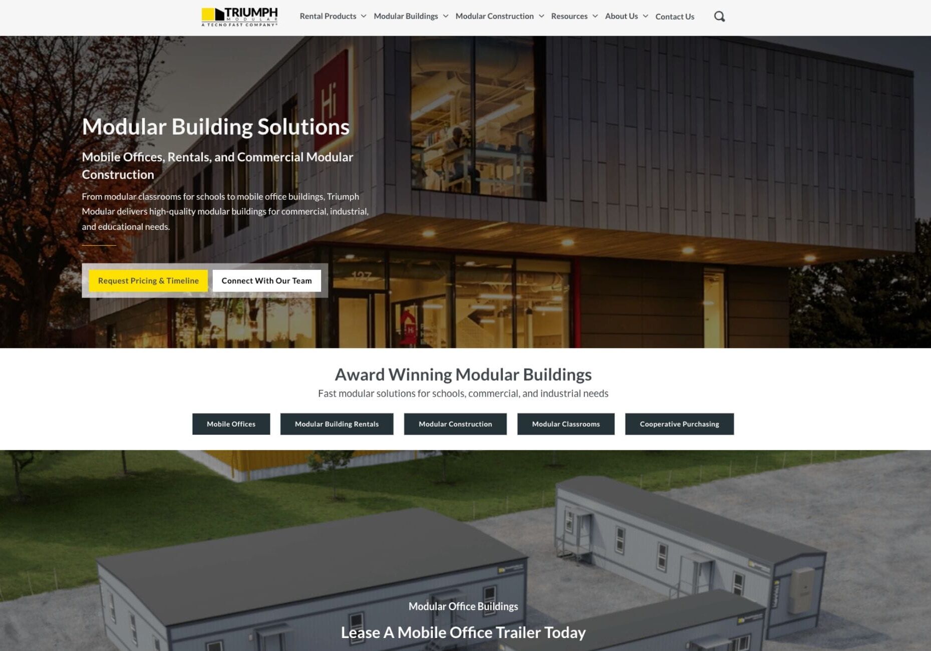 Triumph Modular - Website