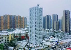 Jindu Residential Tower, a 26-story modular building assembled by BROAD Sustainable Building in just five days